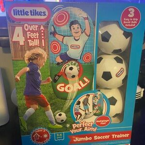Little Tikes Jumbo Soccer Trainer Set - Black and White